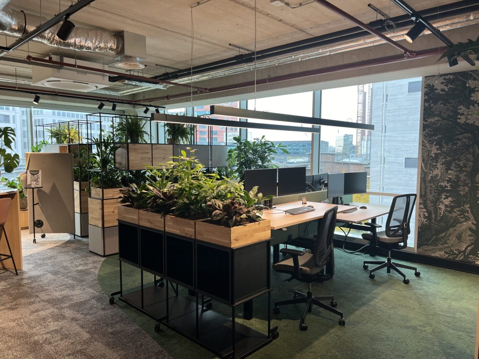 interieur biophilic design planten bureaus