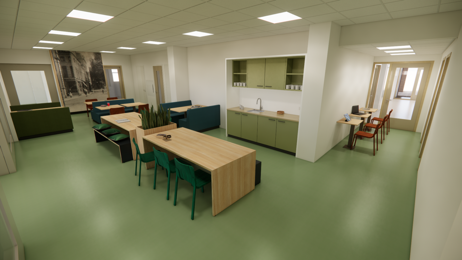 Ontwerp school Yulius 055 interieur leerplein