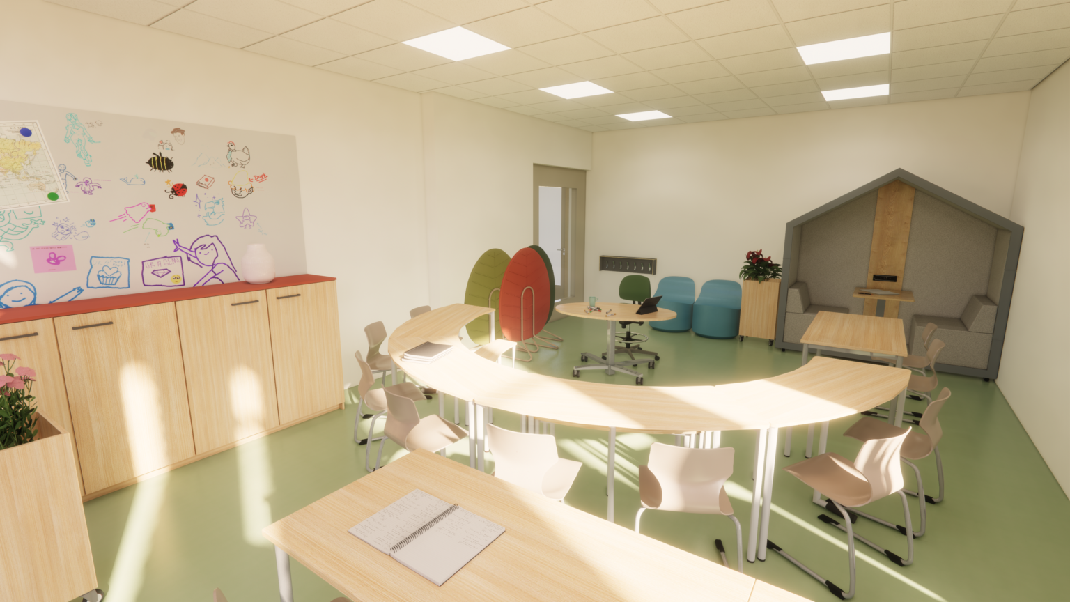 Ontwerp school Yulius inrichting lesruimte 059