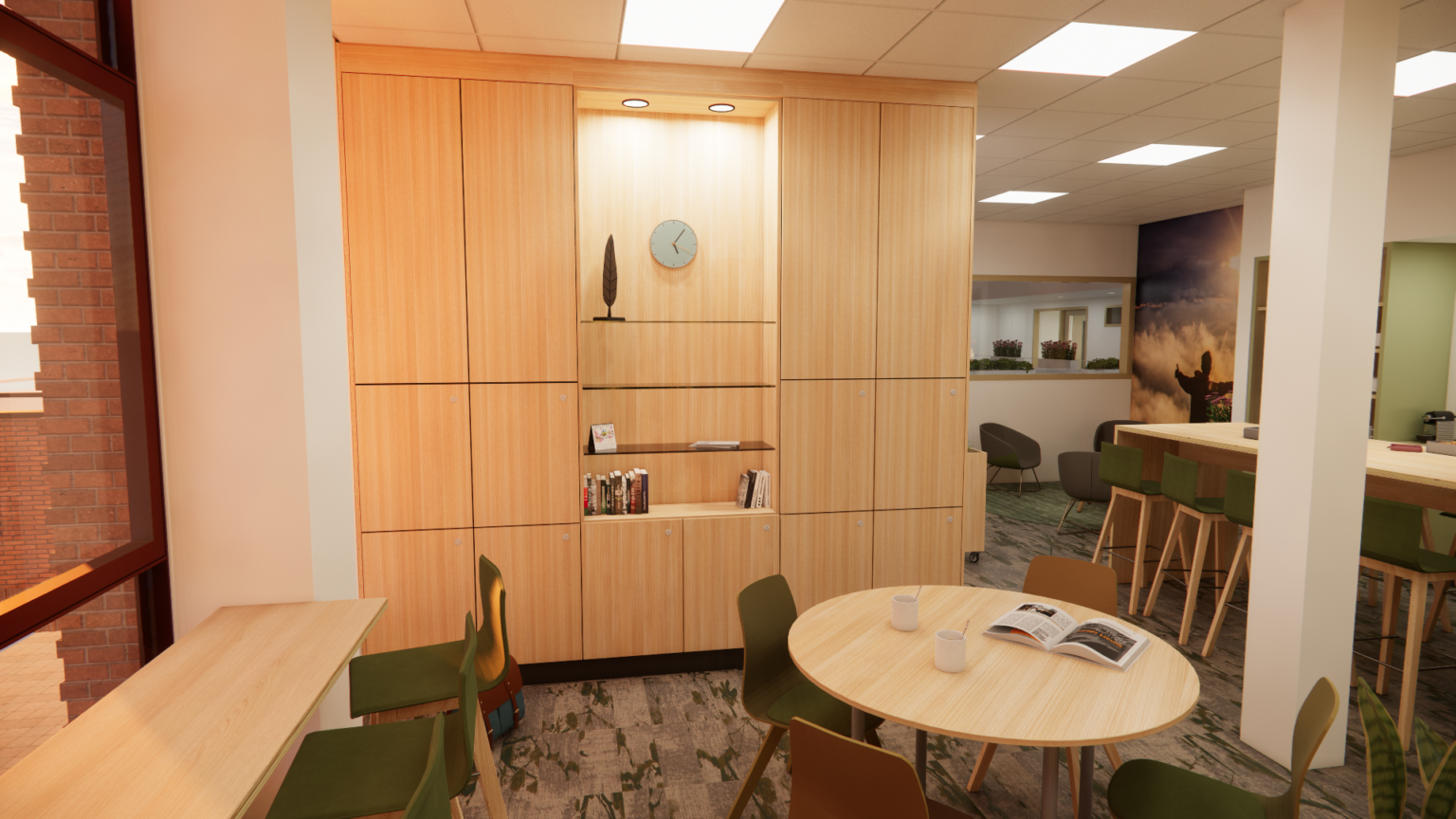 Ontwerp school Yulius inrichting personeelskamer lockerkast