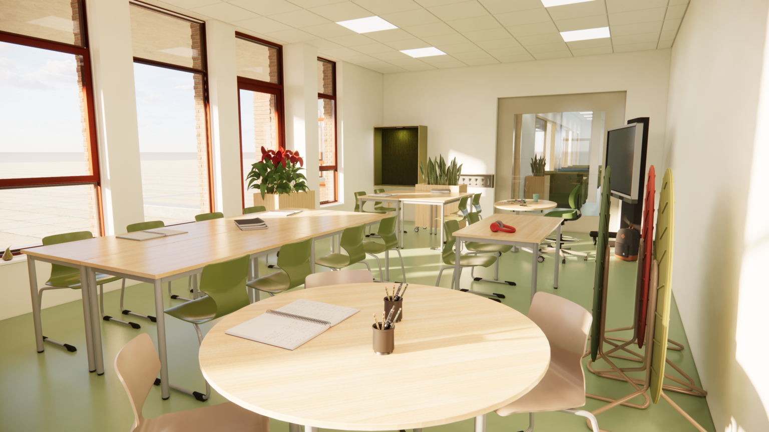 Ontwerp school Yulius interieur leslokaal 069