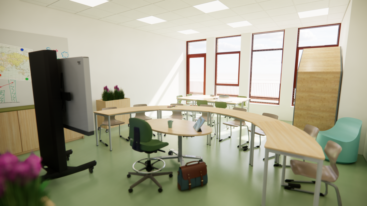 Ontwerp school Yulius interieur lesruimte 138