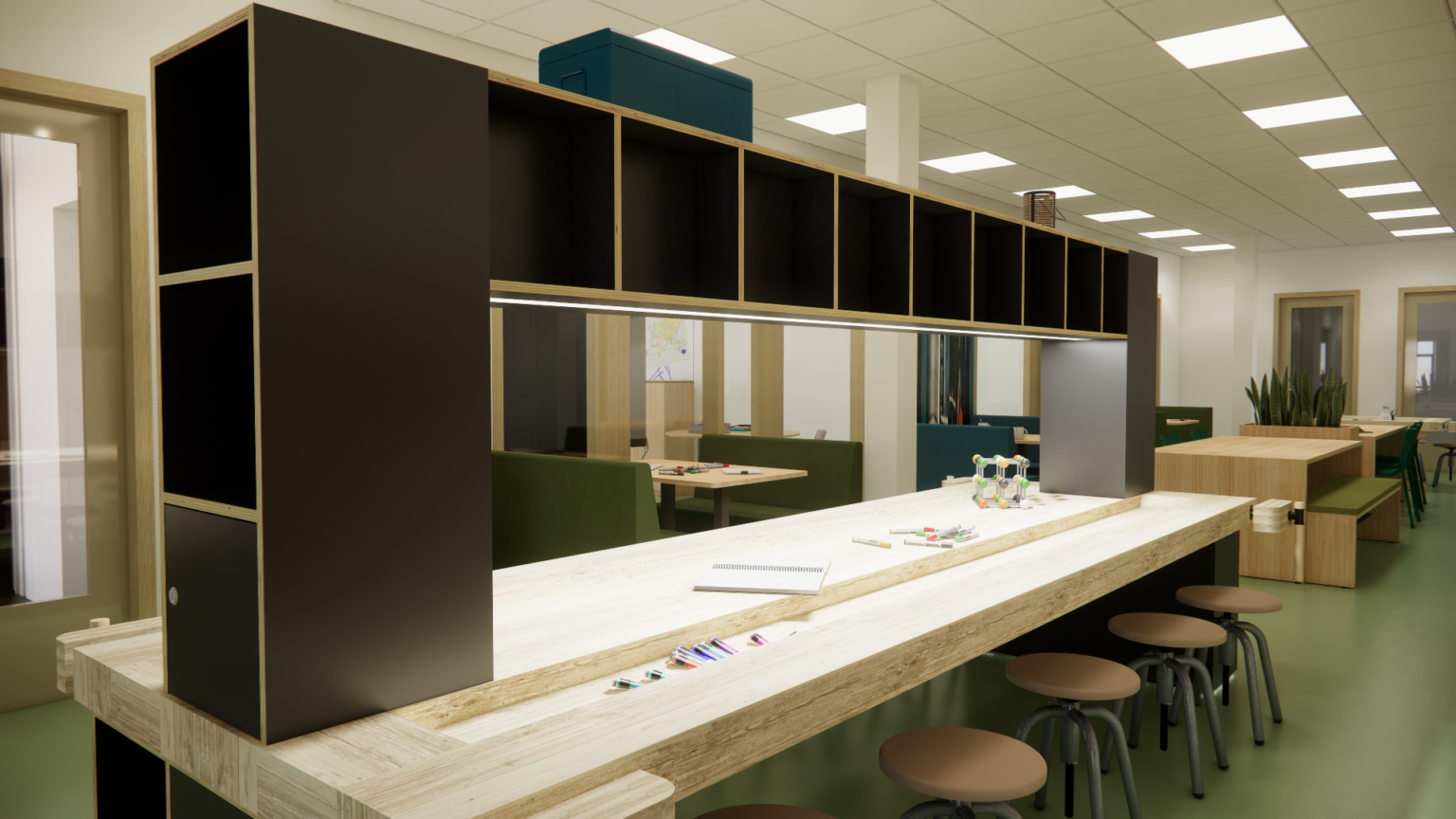 Ontwerp school Yulius interieur maatwerk