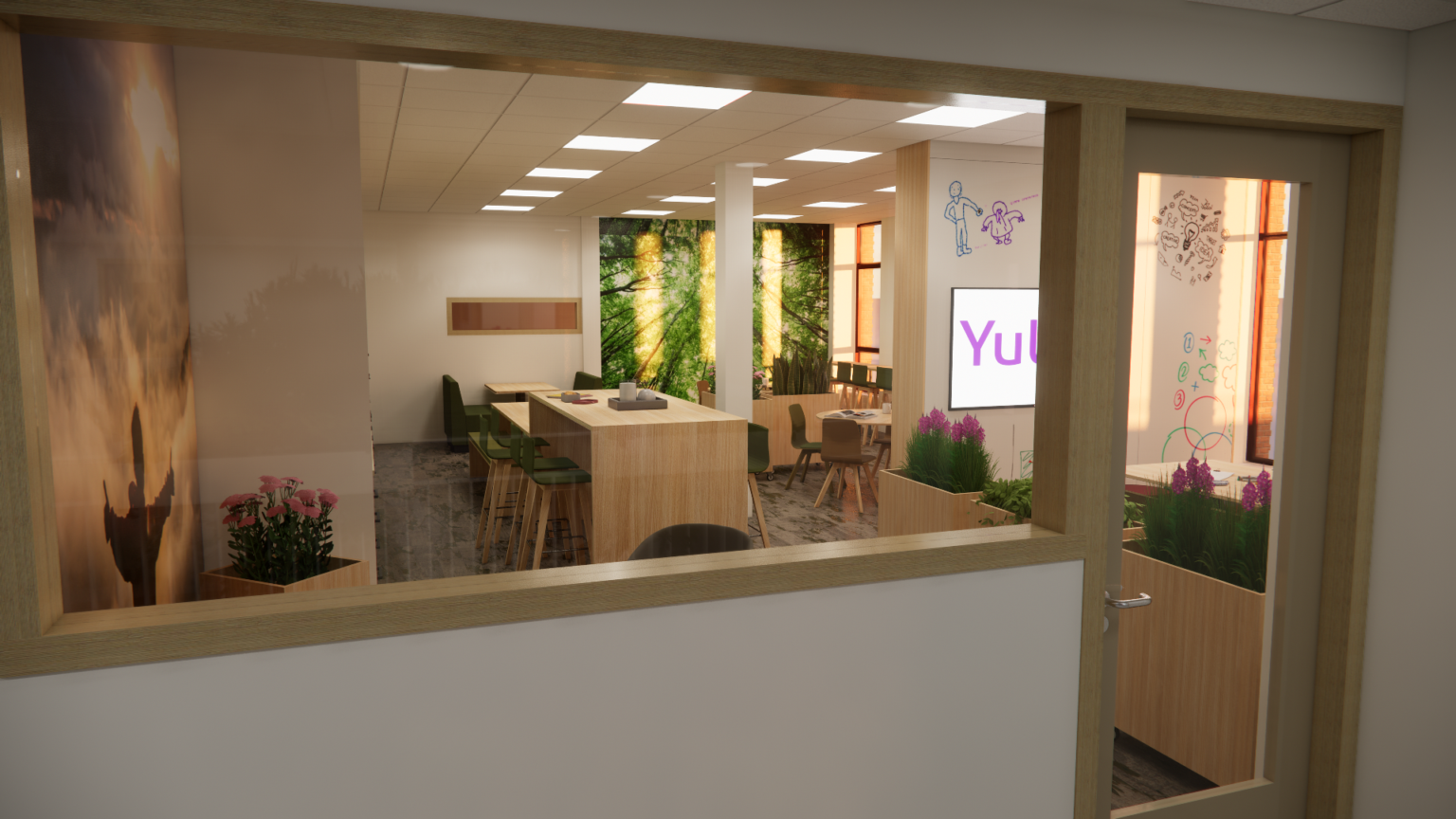 Ontwerp school Yulius interieur teamkamer